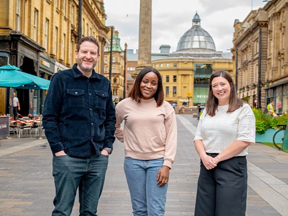 Simon Moll, Simisola Iyiola and Helen Clegg 